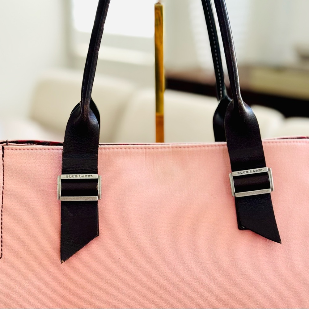 Burberry Blue Label Pink Canvas Tote Bag - Picture 5 of 17